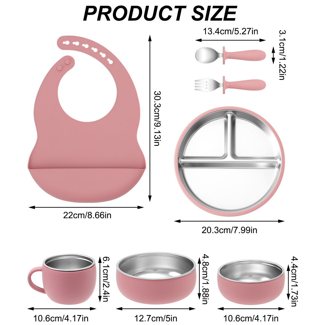 7PCS Stainless Steel Detachabl - Baby Food Menu recension och pris