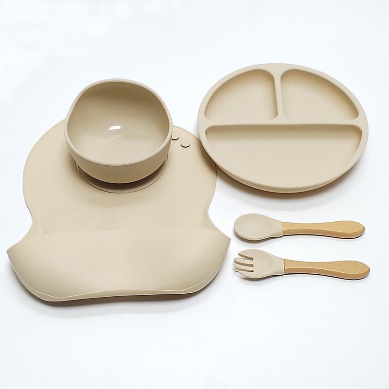 5pcs Children's Silicone Dinne - Baby Food Menu recension och pris