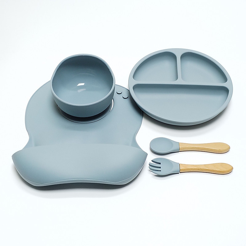 5pcs Children's Silicone Dinne - Baby Food Menu recension och pris
