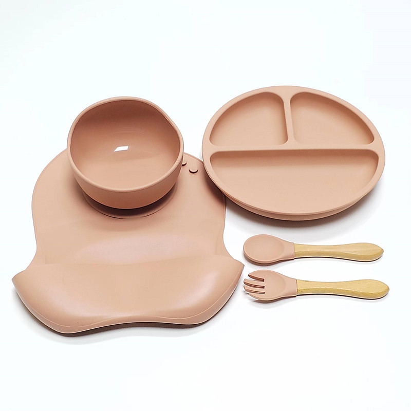 5pcs Children's Silicone Dinne - Baby Food Menu recension och pris